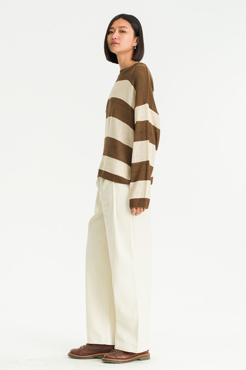 Claire Stripe Jumper, Brown