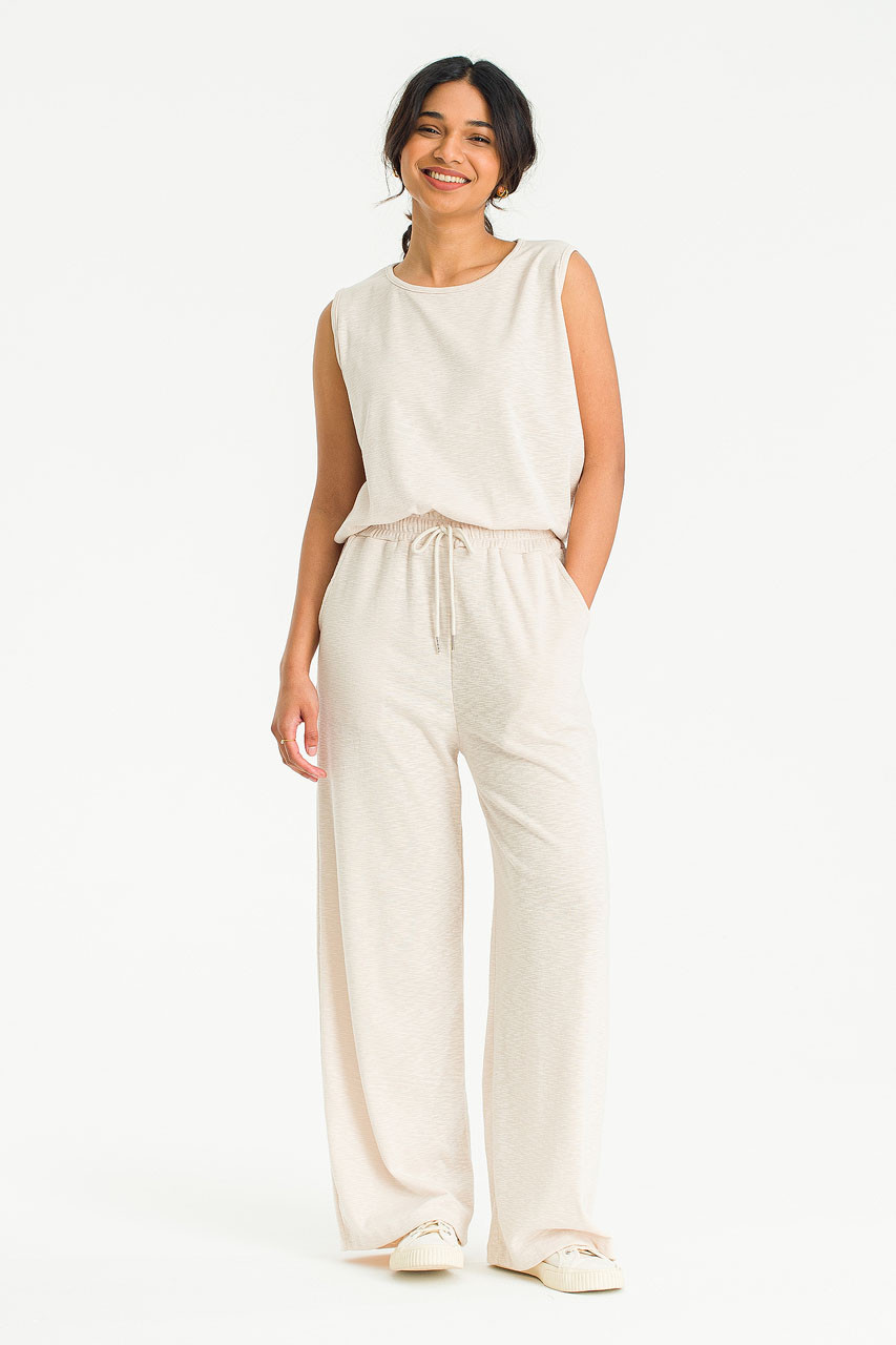 Adeline Waist String Pants, Beige