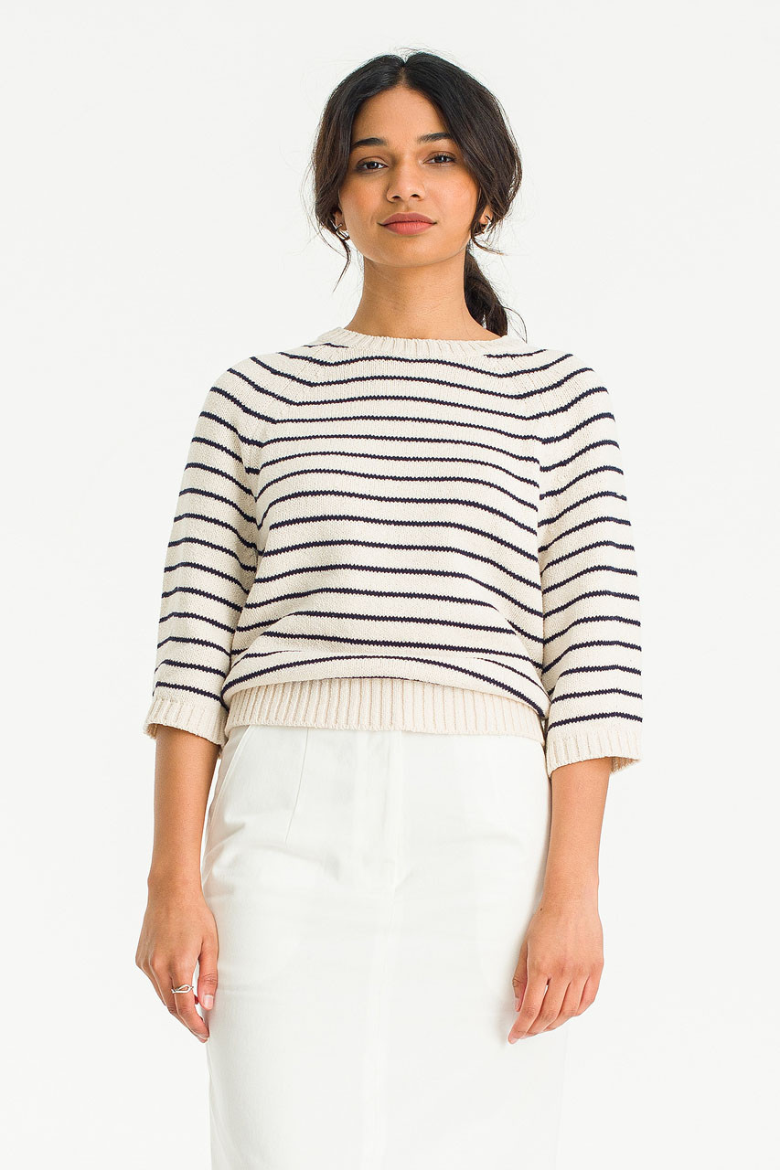 Agatha Stripe Jumper, Navy