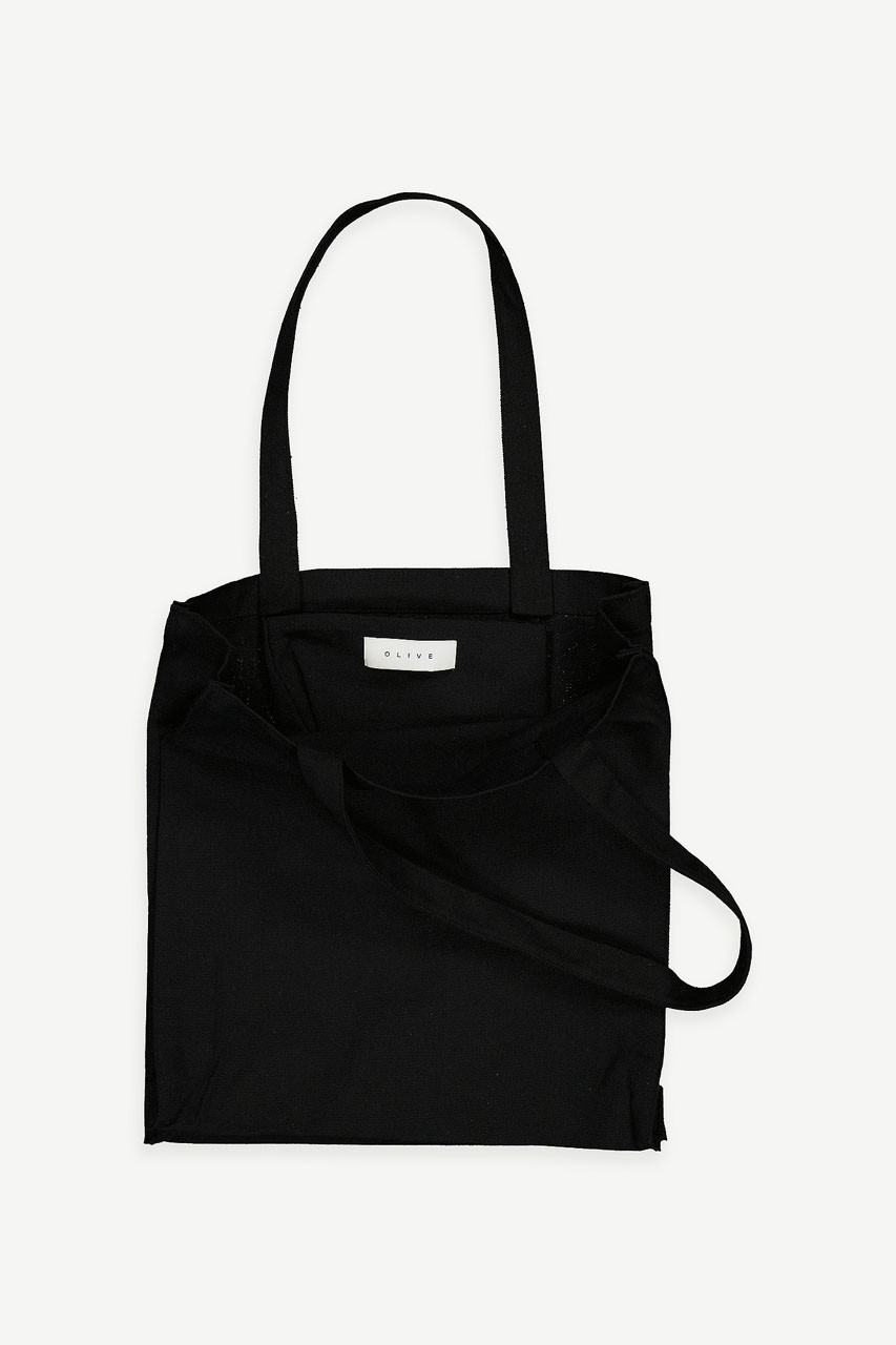 Heavyweight Cotton Square Bag, Black