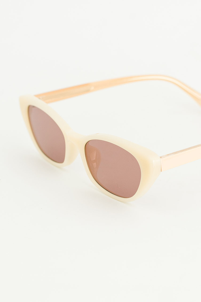Kate Slim Sunglasses, Beige