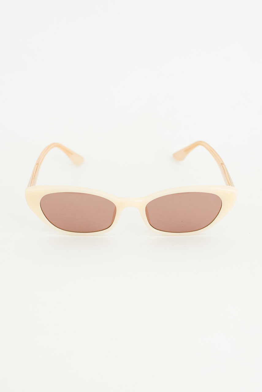 Kate Slim Sunglasses, Beige