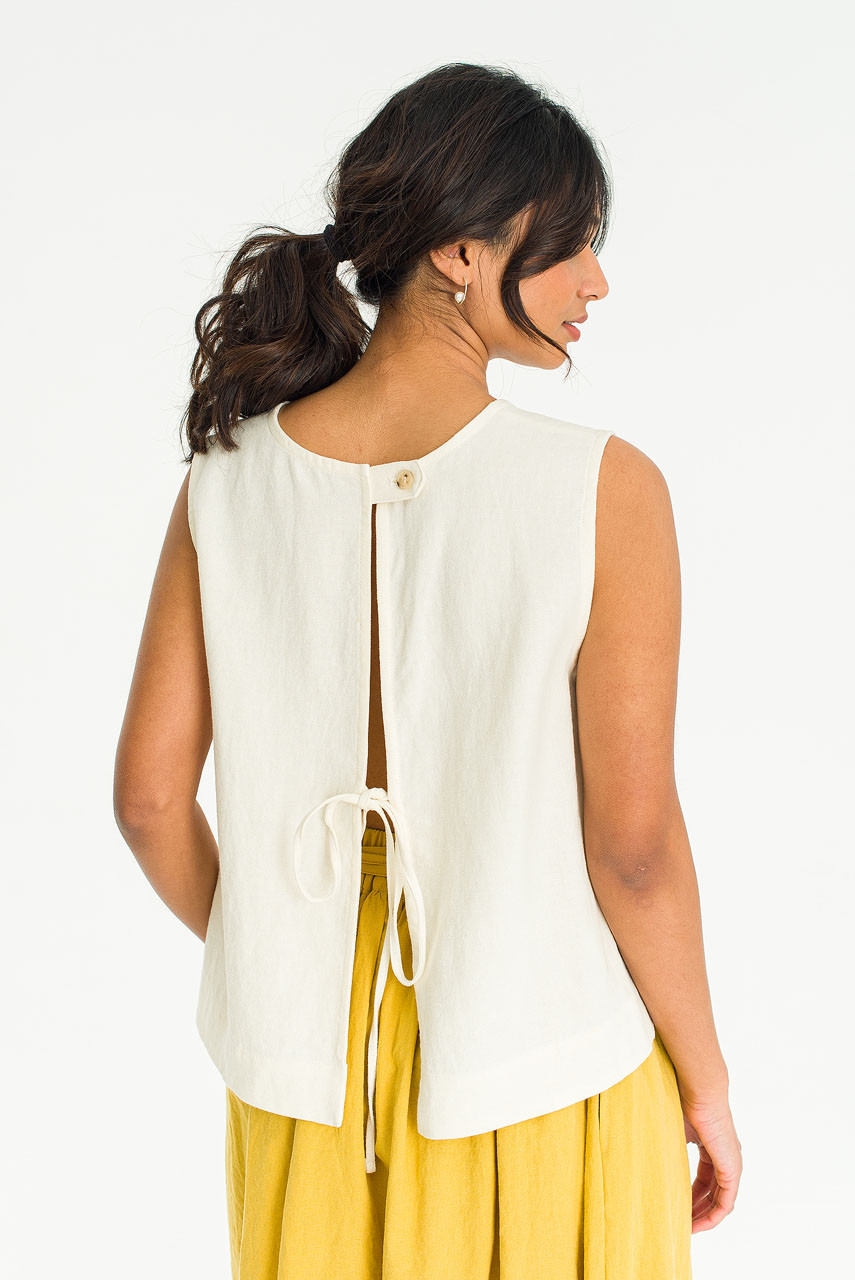 Isabella Sleeveless Blouse, Ivory