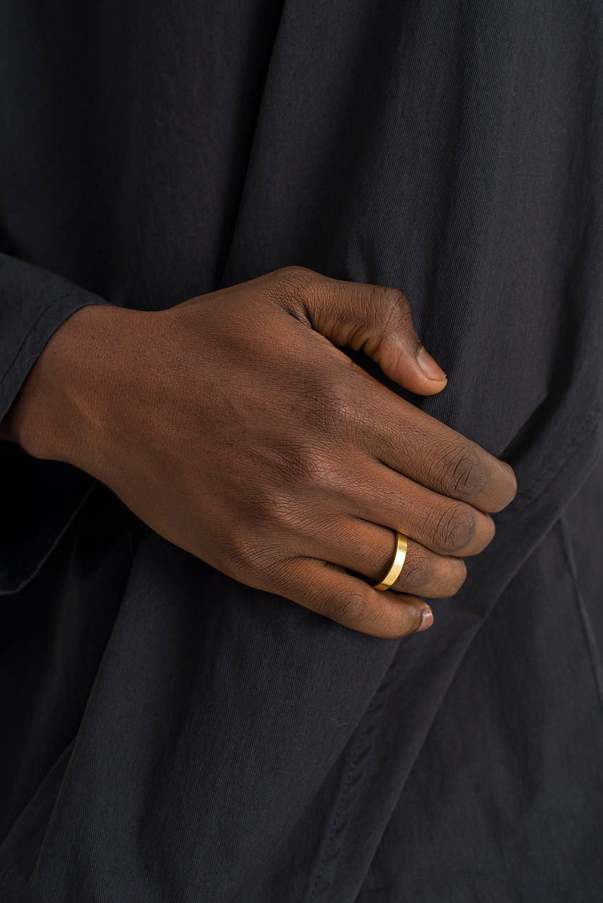 Menswear | Flat Ring, Gold Colour Plated