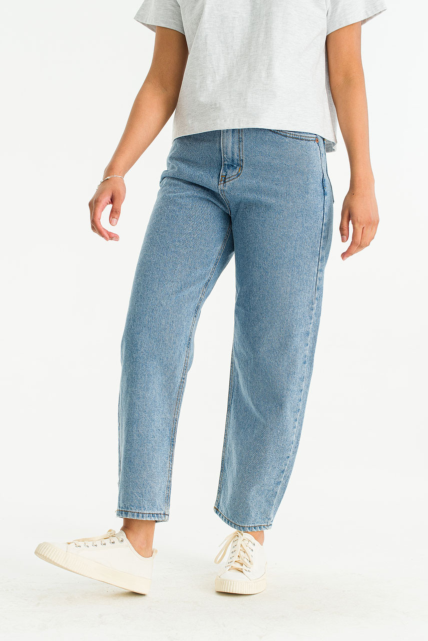 Brit Barrel Leg Jean, Light Blue