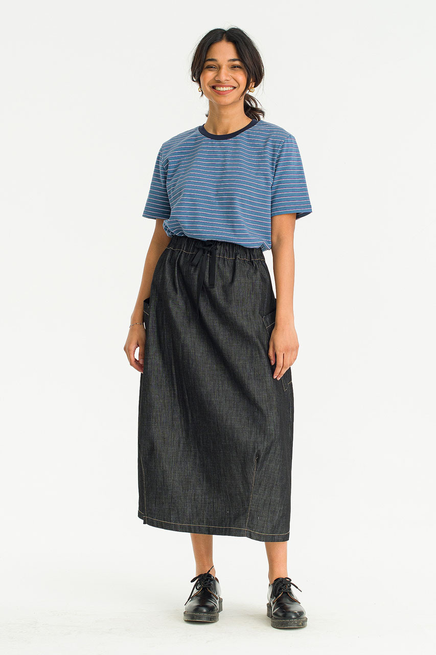 Aoi Waist String Pocket Skirt, Black