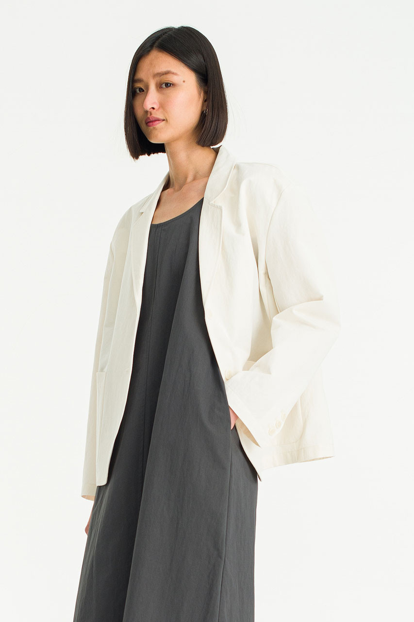 Cecilia  Twill Jacket, Ivory