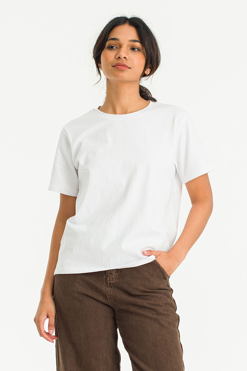 Anna Short Sleeve Tee, Ivory