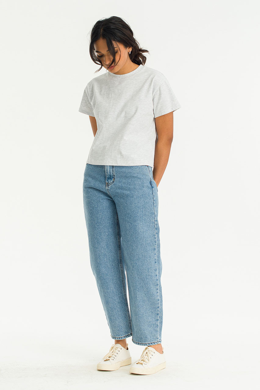 Anais Crop Tee, Stone