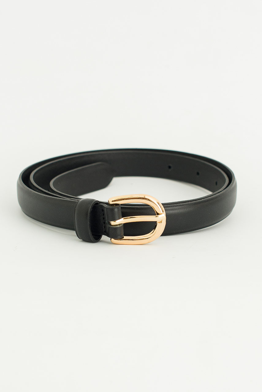 Pipa Mini Horseshoe Belt, Black