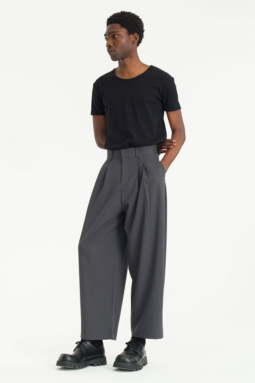 Menswear | Suit Balloon Pants, Charcoal
