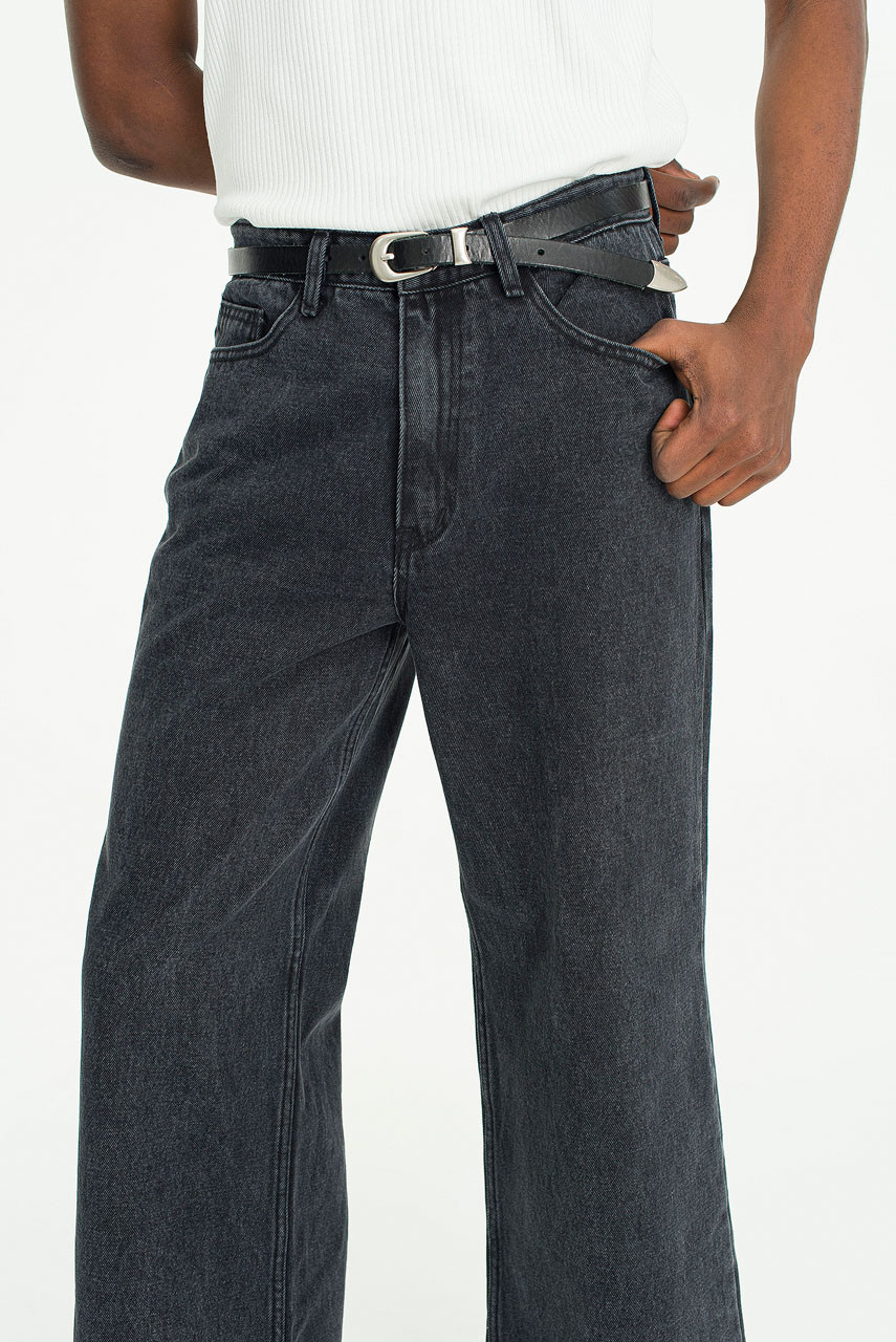 Menswear | Wide Bootcut Jeans, Black