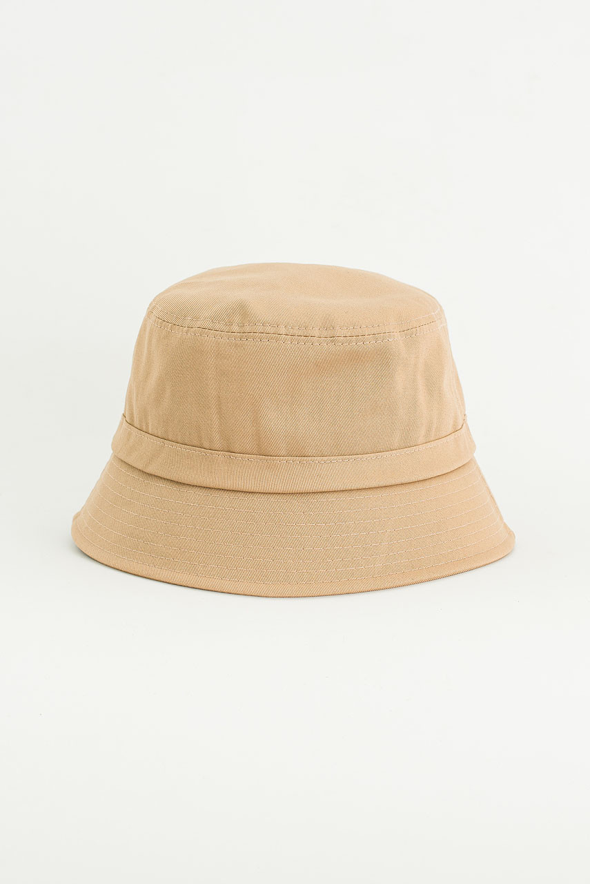 Cotton Twill Bucket Hat, Beige