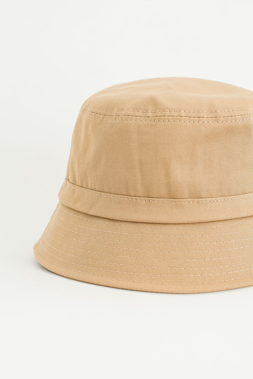 Cotton Twill Bucket Hat, Beige