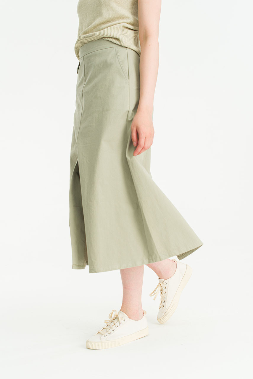 Gia Slit A Line Skirt, Khaki