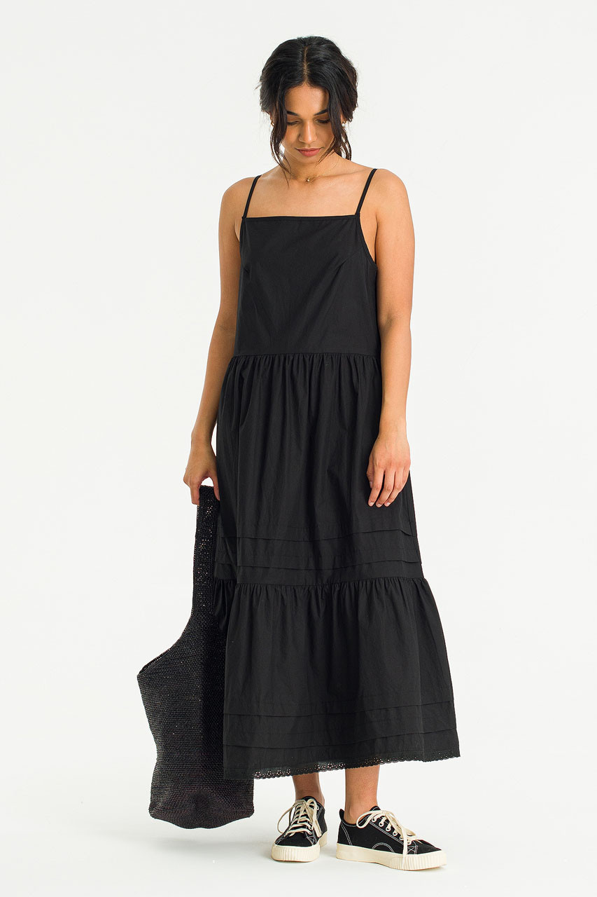 Laura Cotton Cami Dress, Black