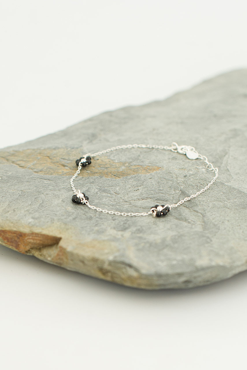 Triple Flowers Bracelet, Sterling Silver