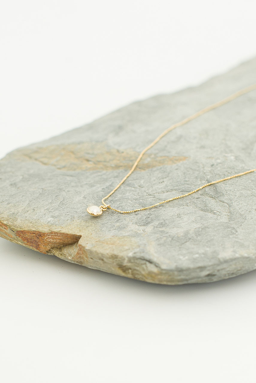 Cassie Fine Pearl Necklace, Gold Colour Plated