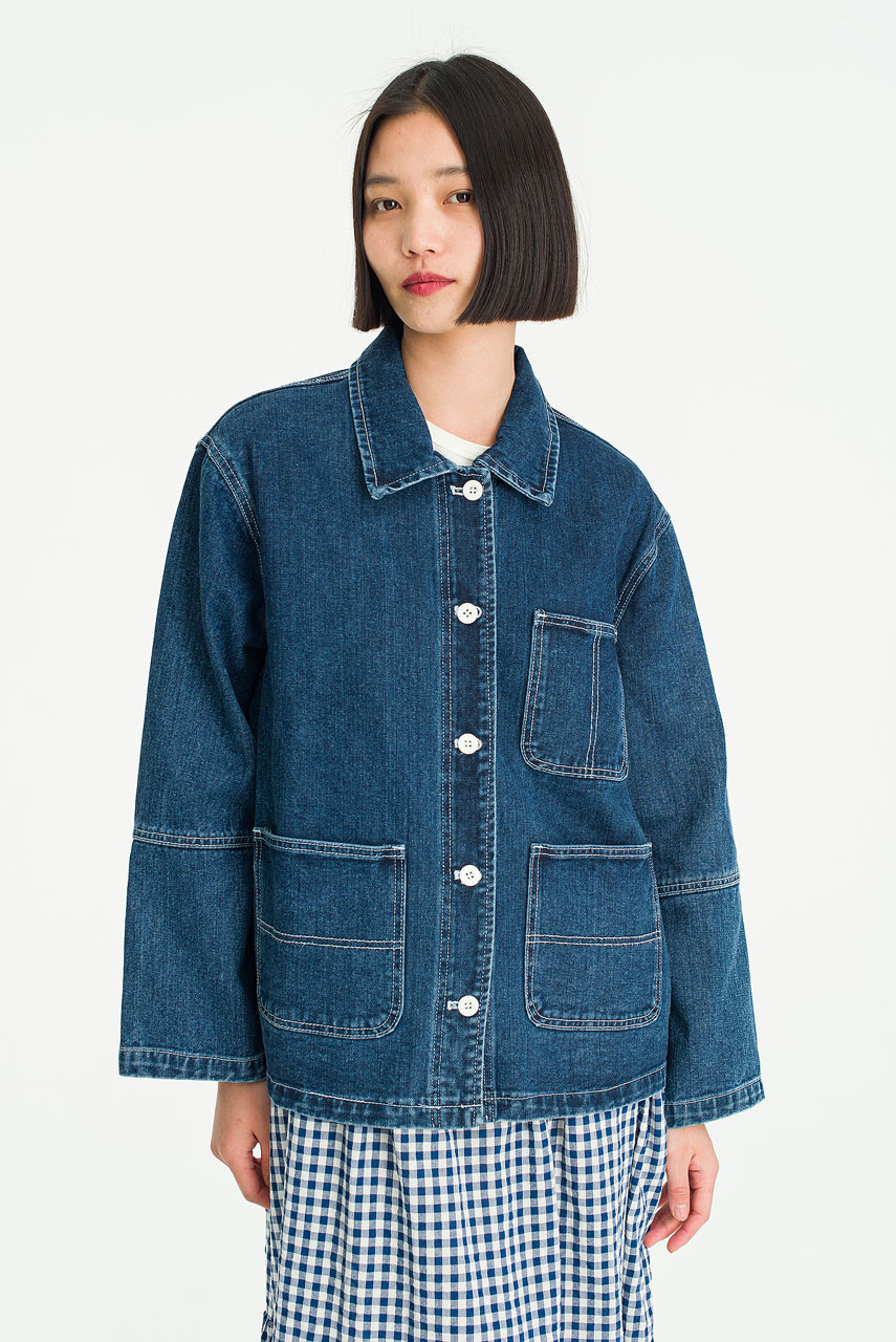 Fara Denim Field Jacket, Dark Blue