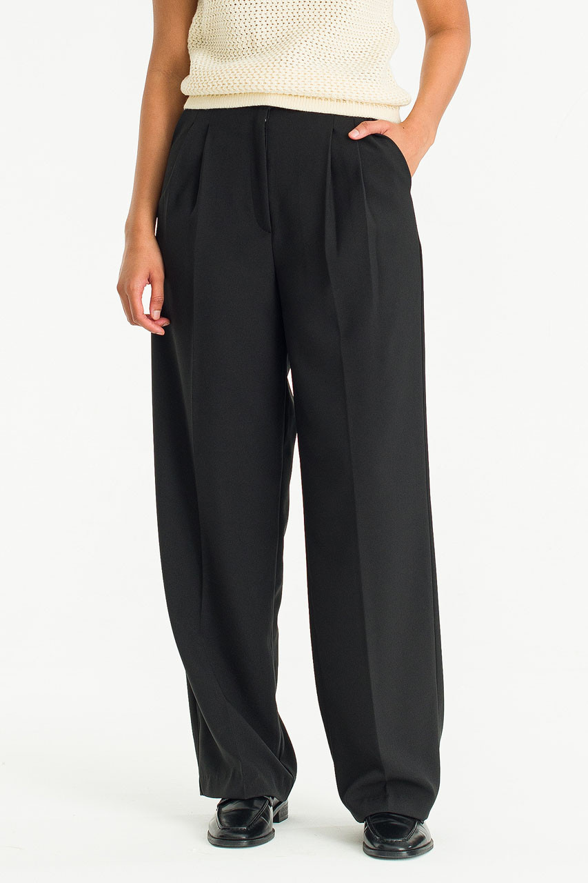 Gabriela Pintuck Trousers, Black