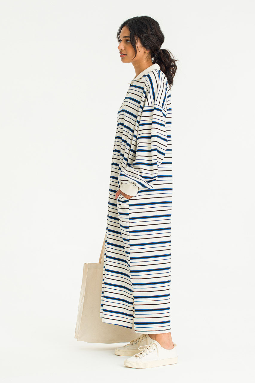 Yuan Boxy Stripe Dress, Blue