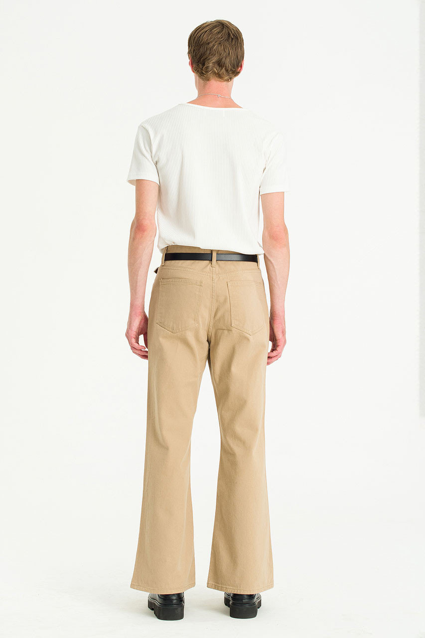 Menswear | Wide-Cut Twill Flares, Beige