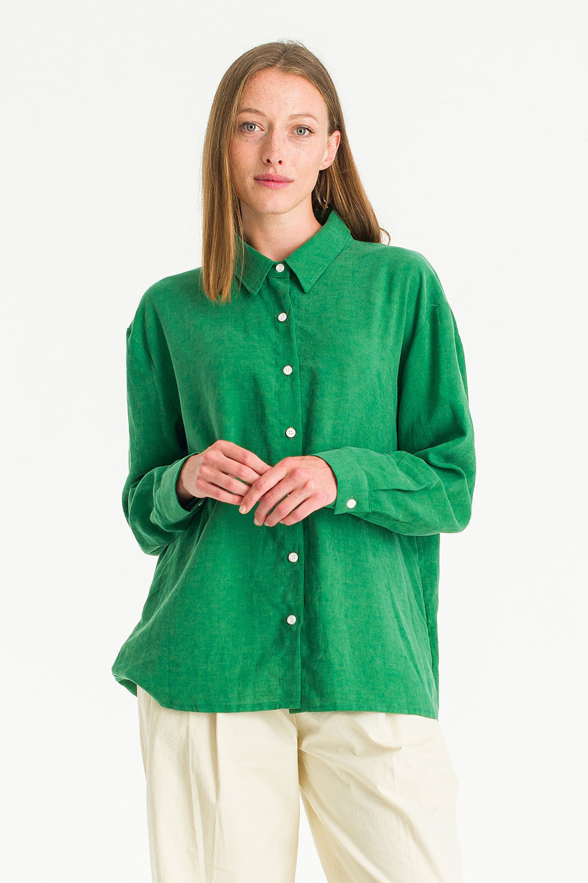 Elly Linen Shirt, Green