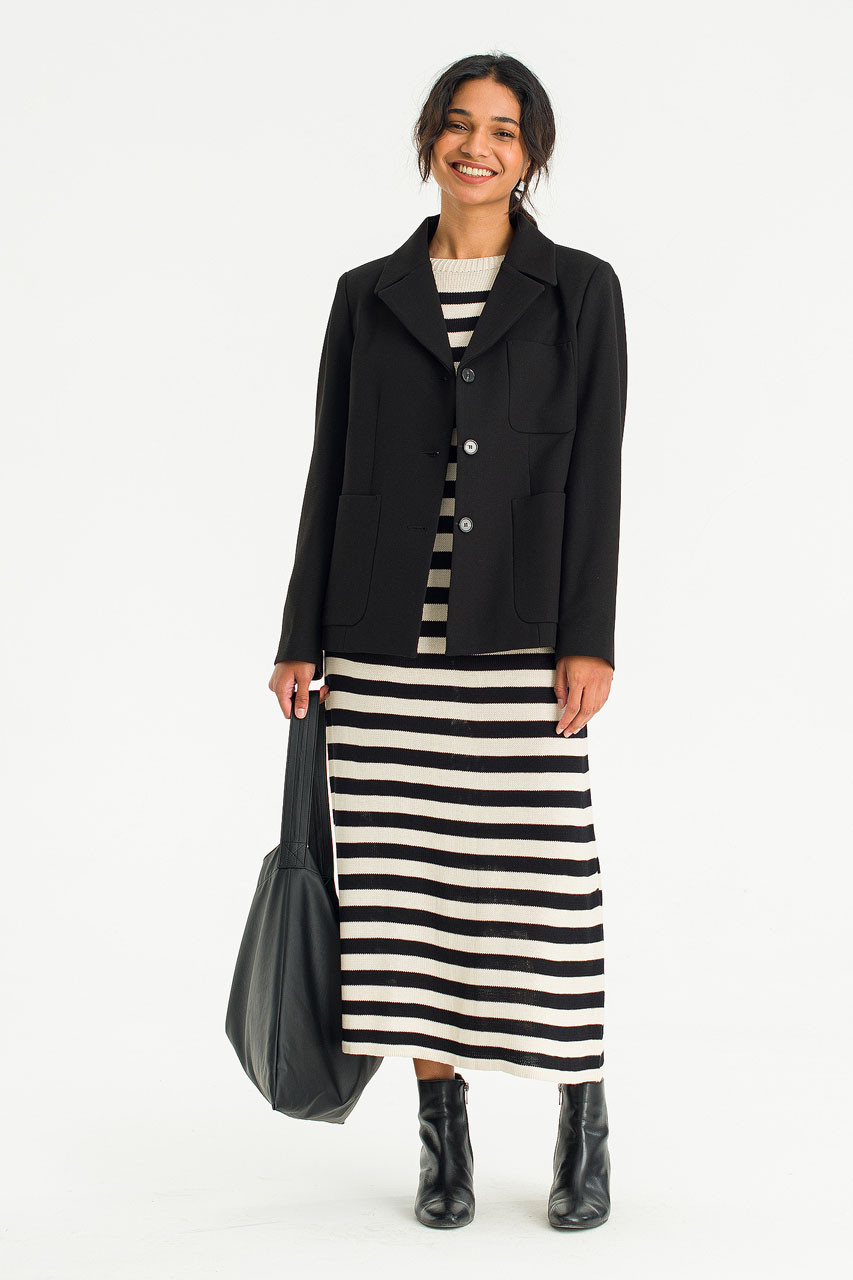 Bella Three Pocket Jacket, Black