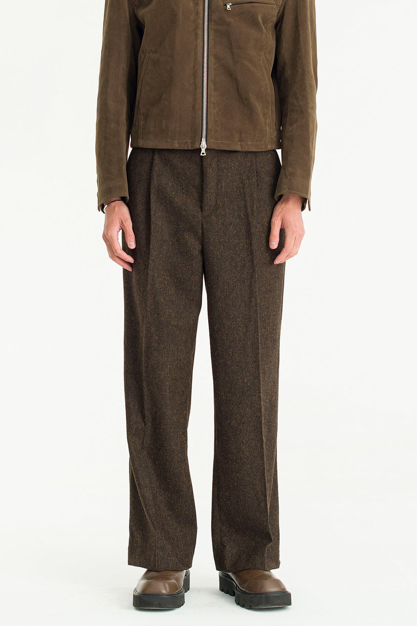 Menswear | Wide-Cut Volk Trousers, Chestnut