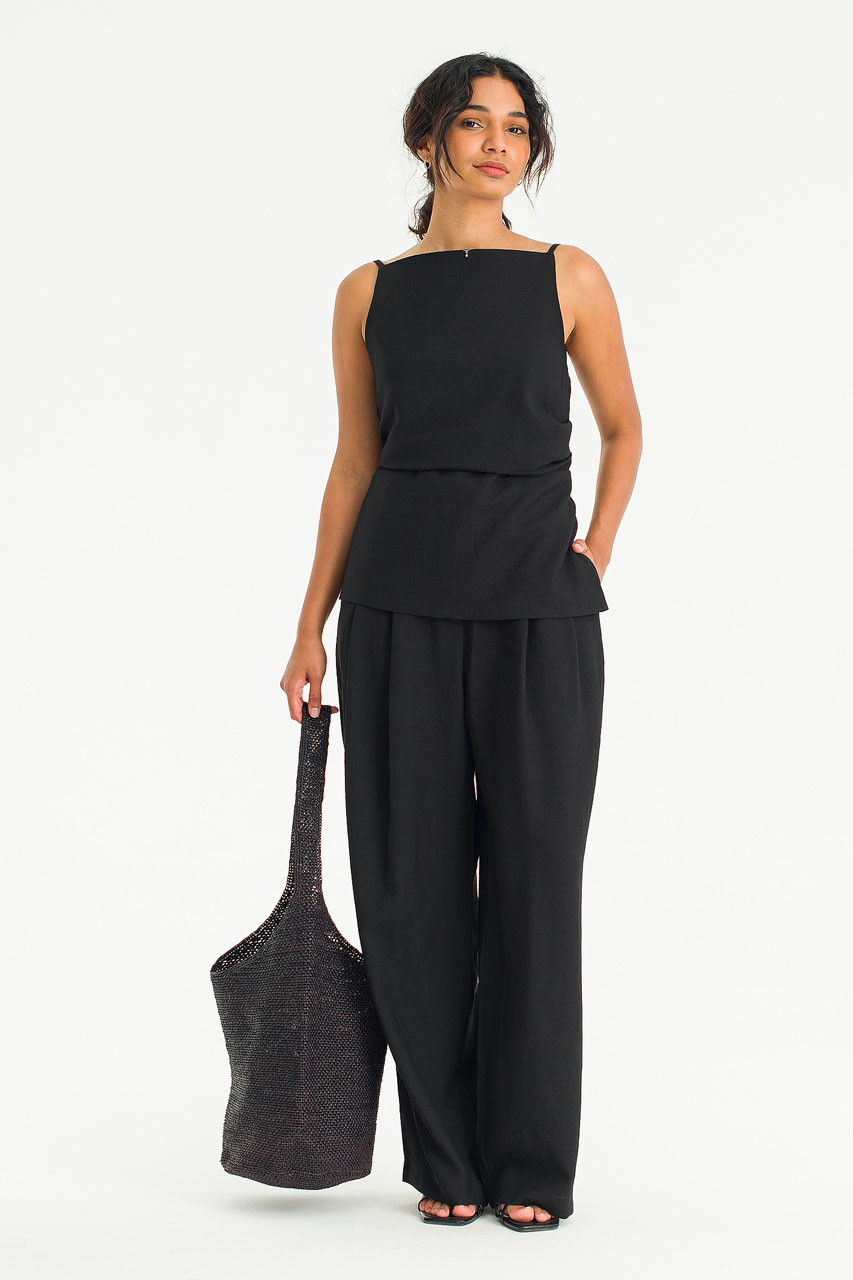 Amara Tunic Cami Top, Black