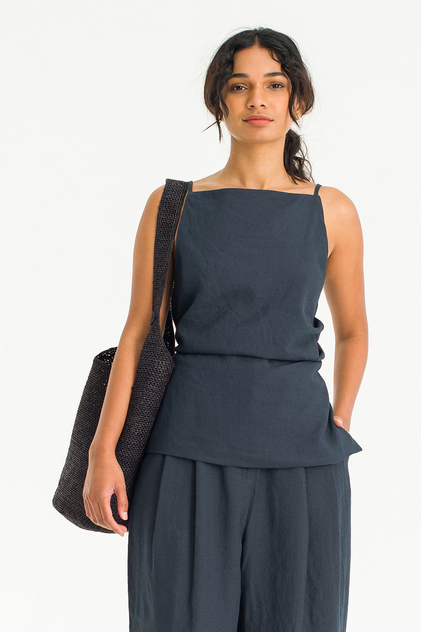 極美品 最終値下げPOPPY JACQUARD FLARE CAMI TUNIC jacquard flare cami tunic (blue flower) – POPPY