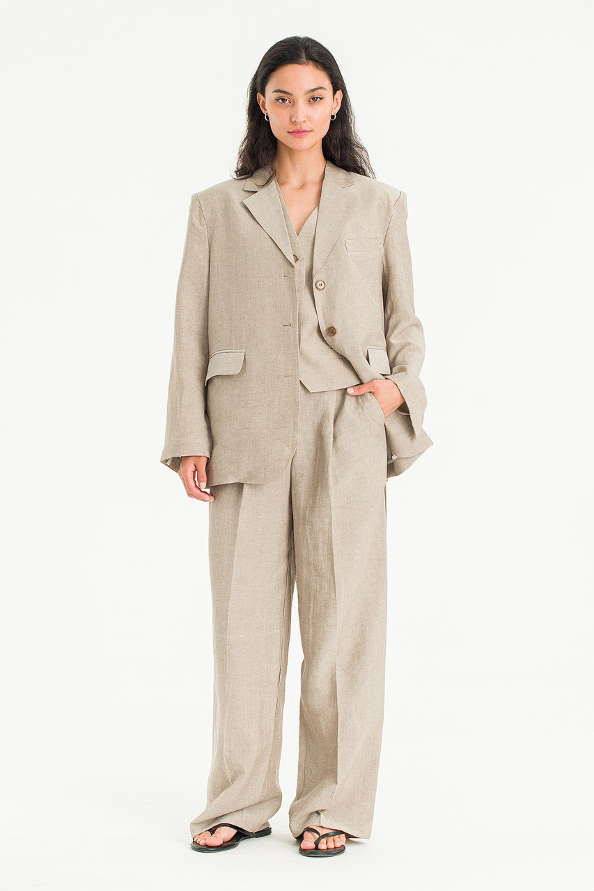 VIP【関税送料無料】希少 MONTEDORO WHITE LINEN CASUAL JACKET 20240703-006-MOCHA-02__58325.