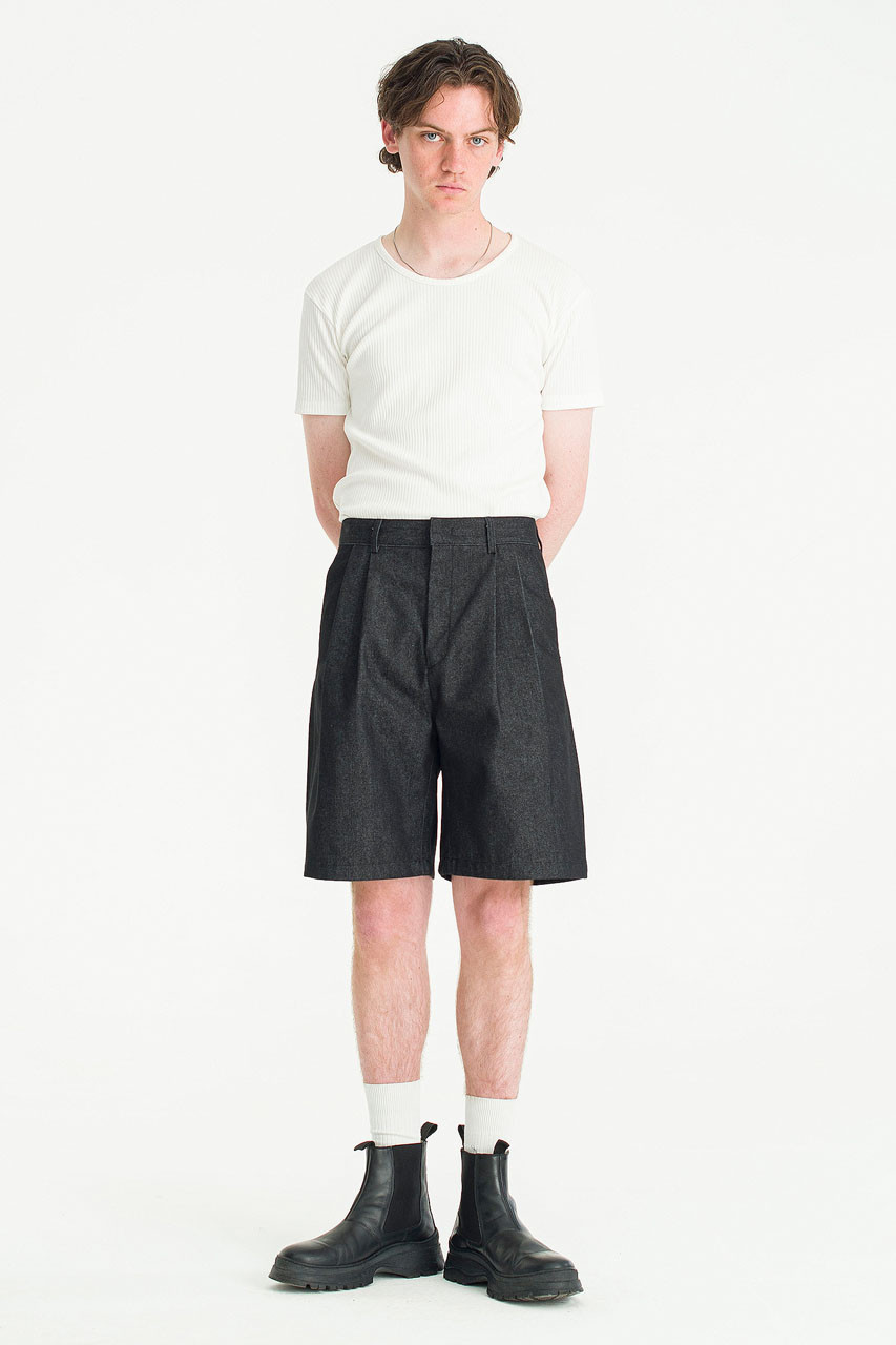 Menswear | Kanto Denim Bermuda Shorts, Black