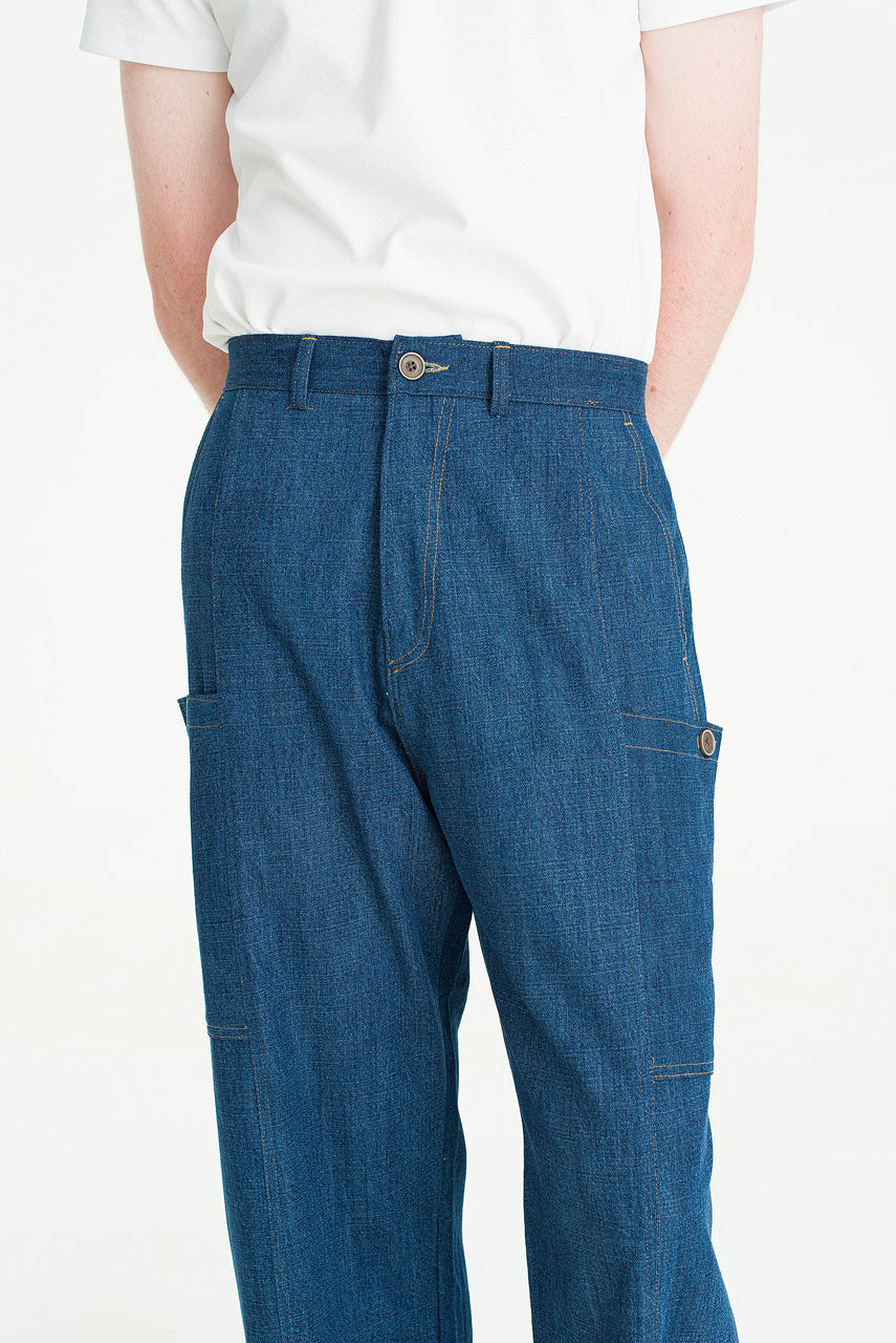 Menswear | Chiba Work Pants, Dark Blue