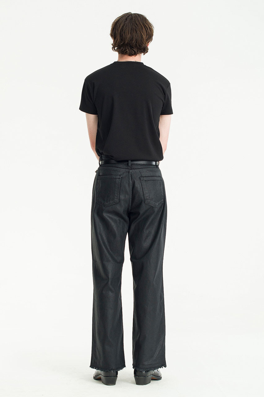 Menswear | Coated Cut Jeans, Black