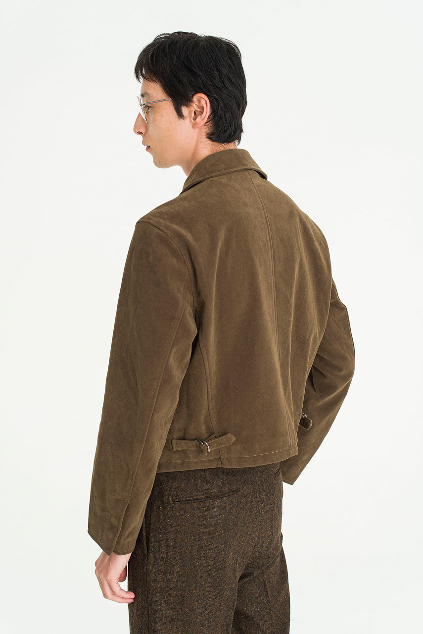 Menswear | Compact Suedette Jacket, Brown