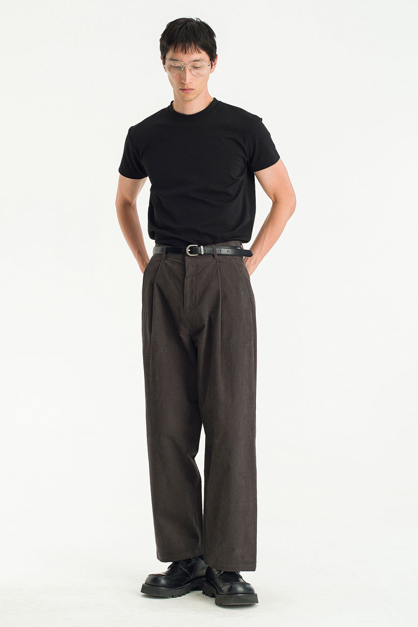 Menswear | Pintuck Cord Pants, Mocha