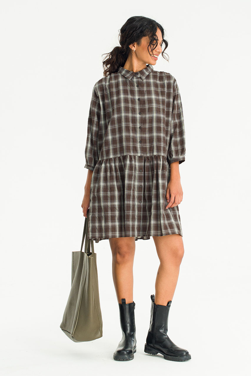 POI ポイcheck tunic dress poi ポィ