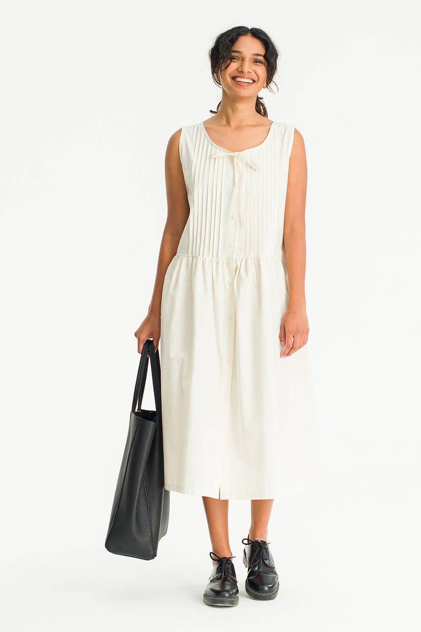 Dito Pintuck Dress, Ivory