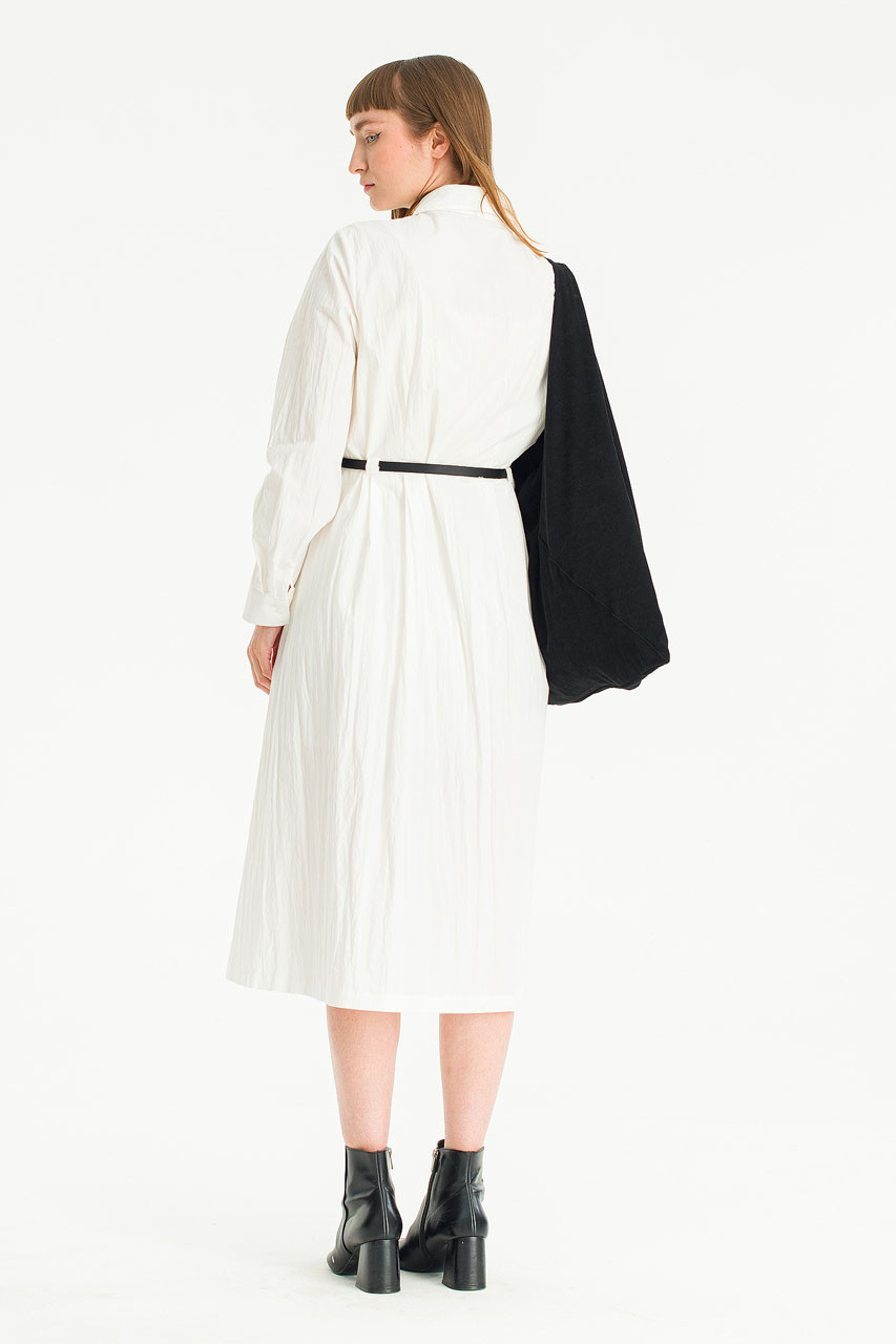 Sana Belted Shirt Dress, Ivory