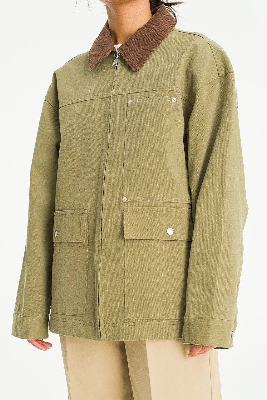 Aoto Colour Contrast Jacket, Khaki