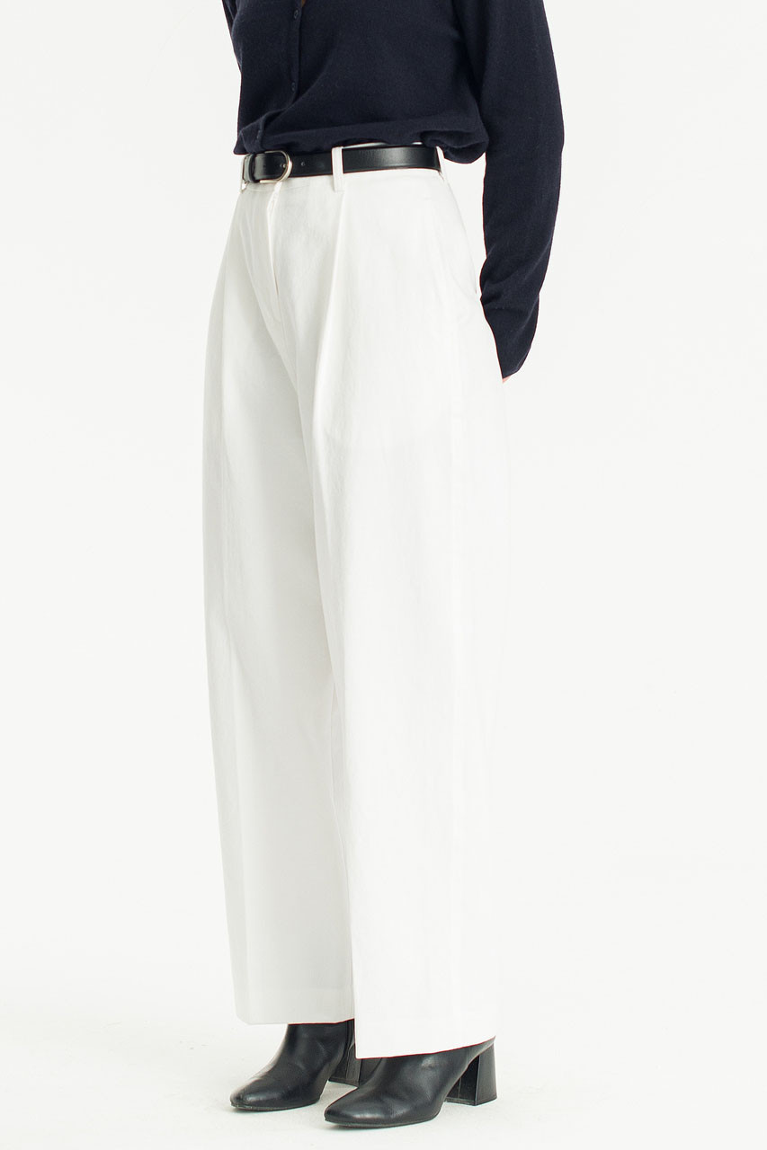 【BAON】[unisex] Kohoi Pintuck Wide Cotton Pants BAON】Hikano pintuck wide cotton pants (BAON/パンツ