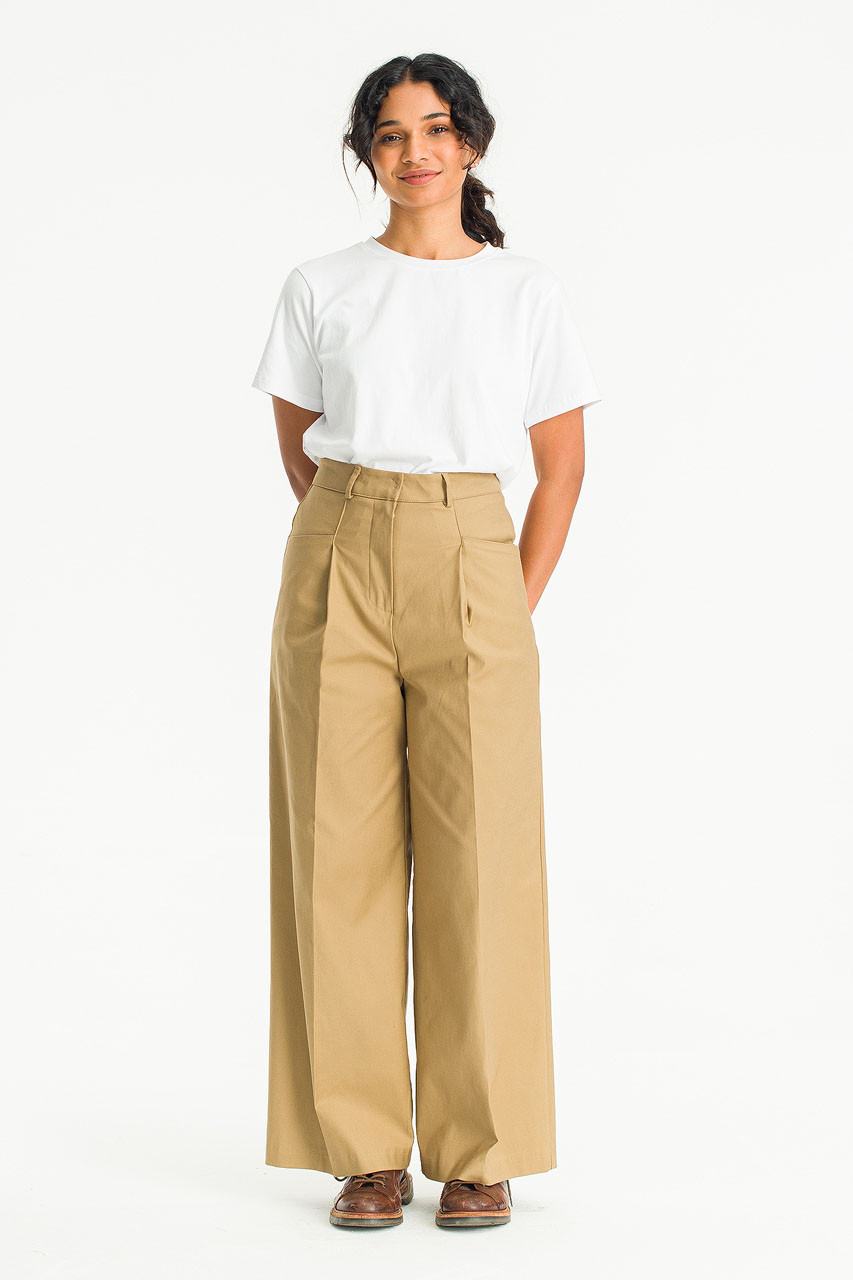 ★ POSZER★ Cotton pin tuck chino pants beige 243CPCHP013 Slim Fit Chino pants | Light Grey | Jack & Jones®