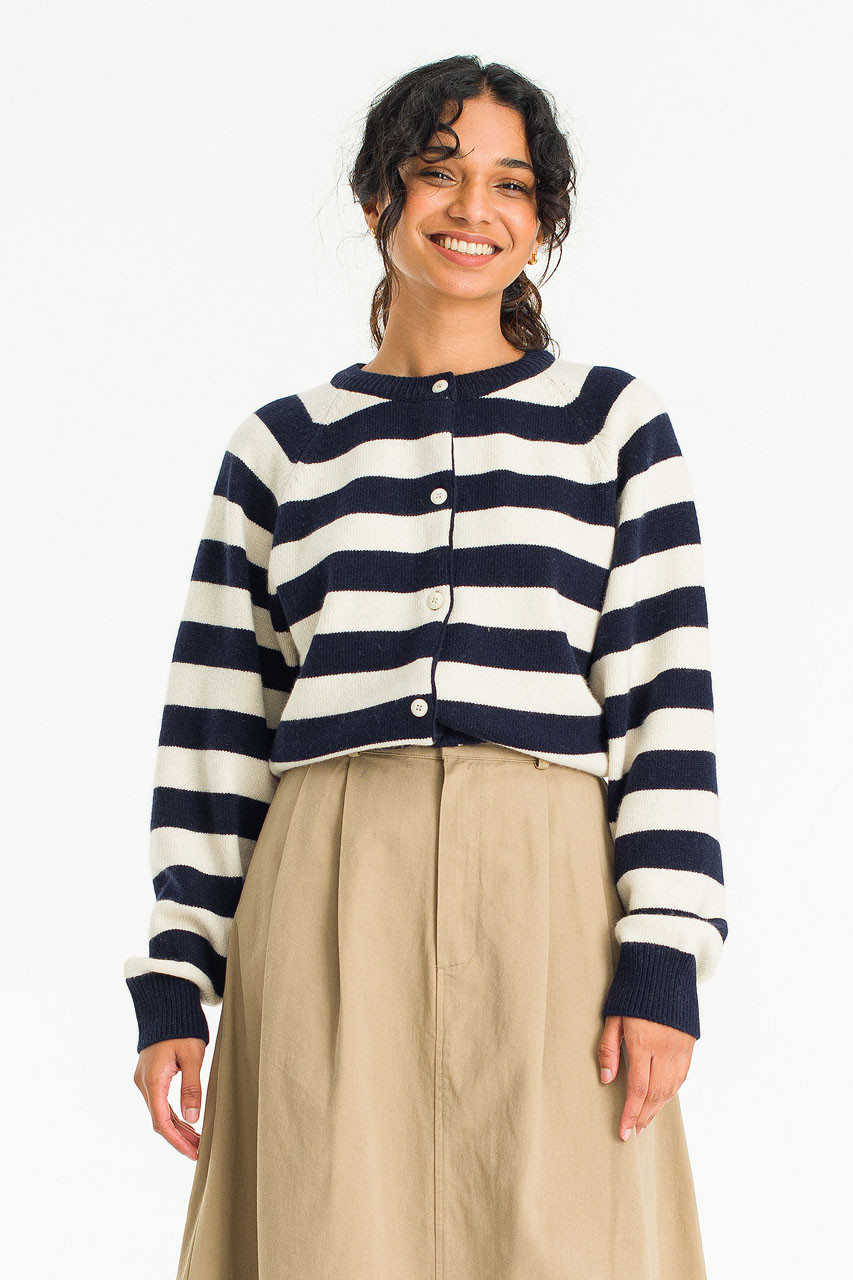 Haku Simple Cardigan, Navy