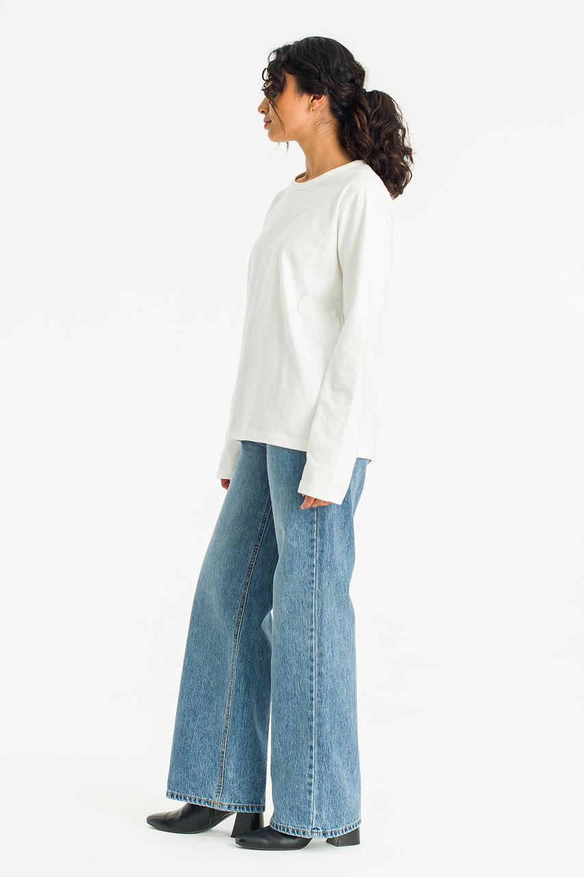 Eva Soft Washed Cotton Tee, Ivory