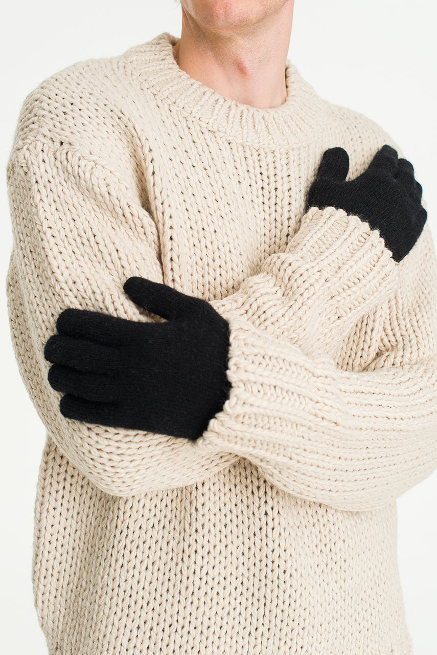 Menswear | Soft-Touch Gloves, Black