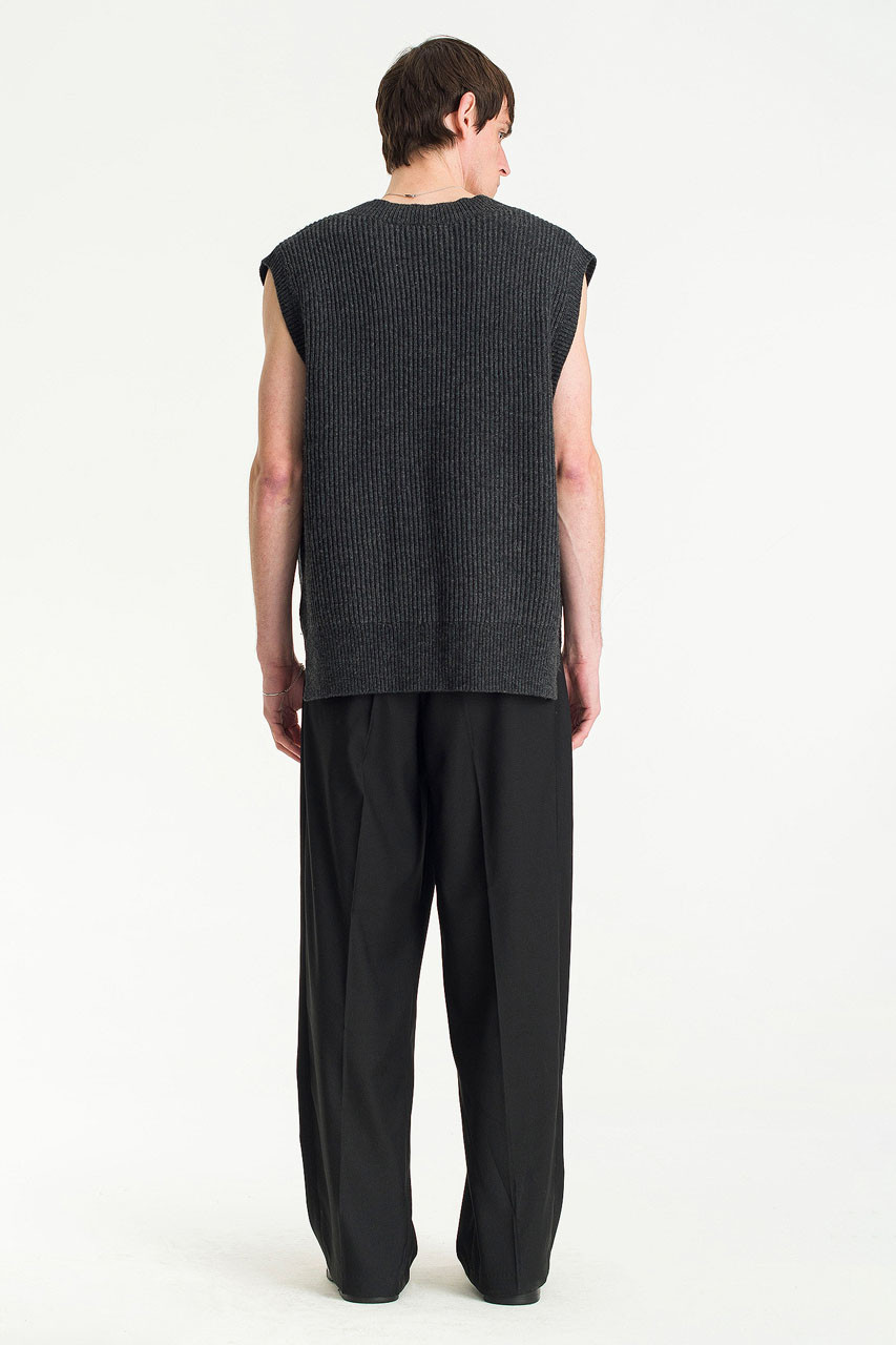 スーツ BEVAN UP wide dark gray slacks Beo Suit Pants - Dark Espresso – The Frankie Shop