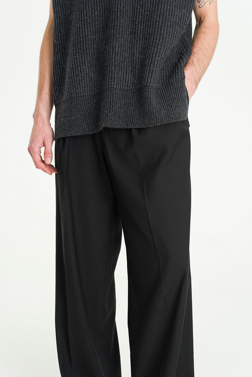 Menswear | Drape Suit Trousers, Black