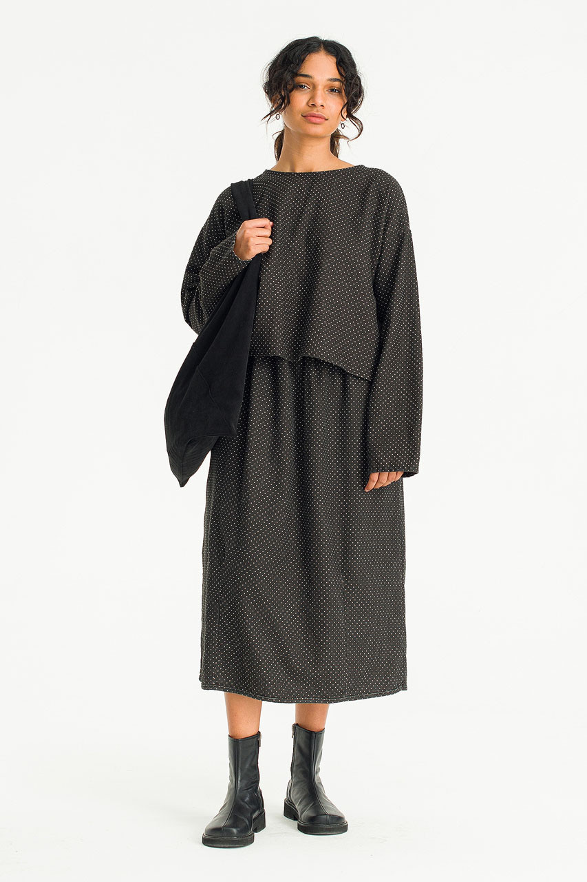 Kiko Dotty Balloon Skirt, Black