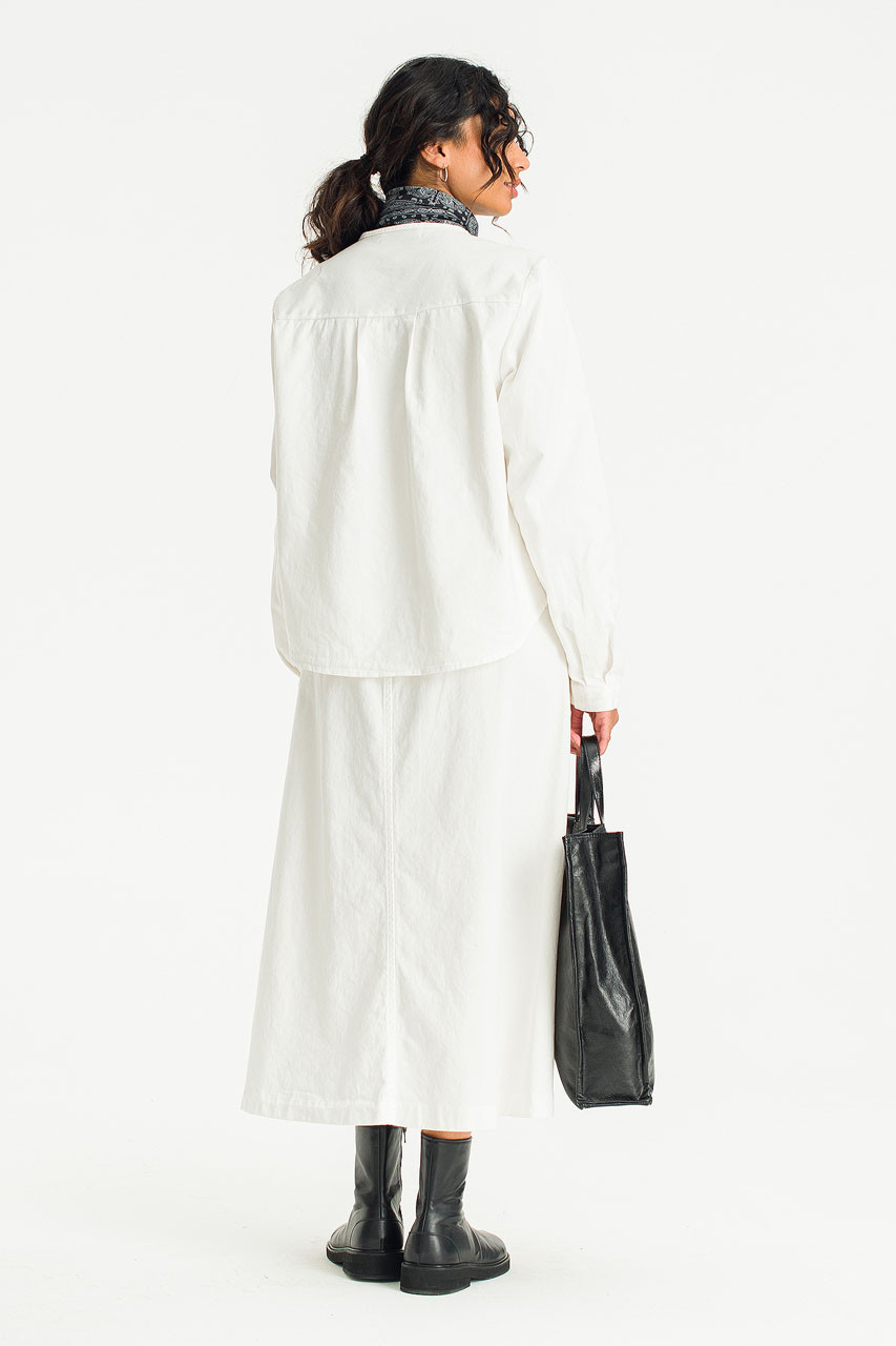 Esme Long Sleeve Blouse, White